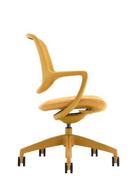 Кресло KRESLALUX NIRO-D37 YELLOW, для посетителя
