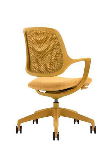 Кресло KRESLALUX NIRO-D37 YELLOW, для посетителя