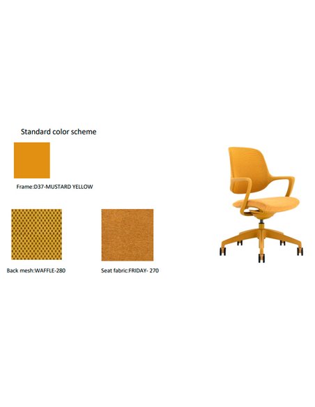 Кресло KRESLALUX NIRO-D37 YELLOW, для посетителя