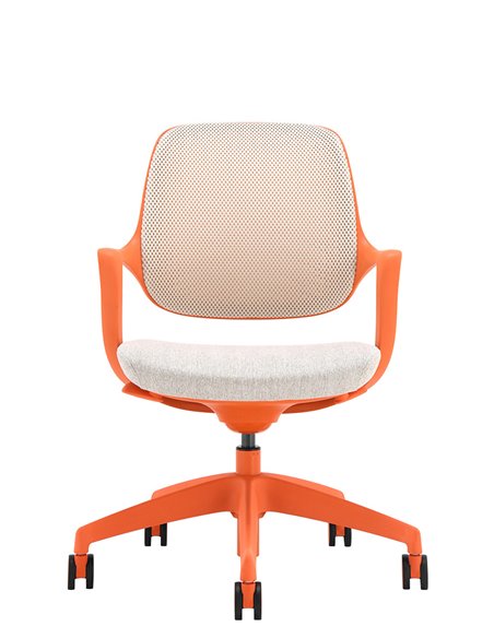 Кресло KRESLALUX NIRO-D38 ORANGE, для посетителя