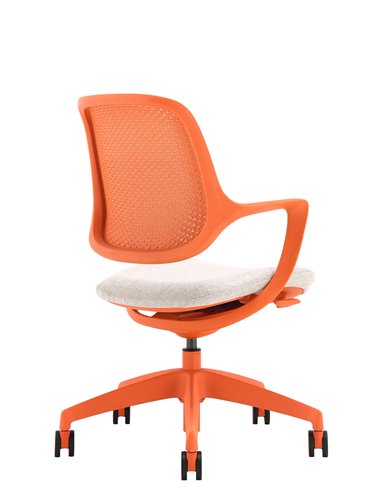 Кресло KRESLALUX NIRO-D38 ORANGE, для посетителя