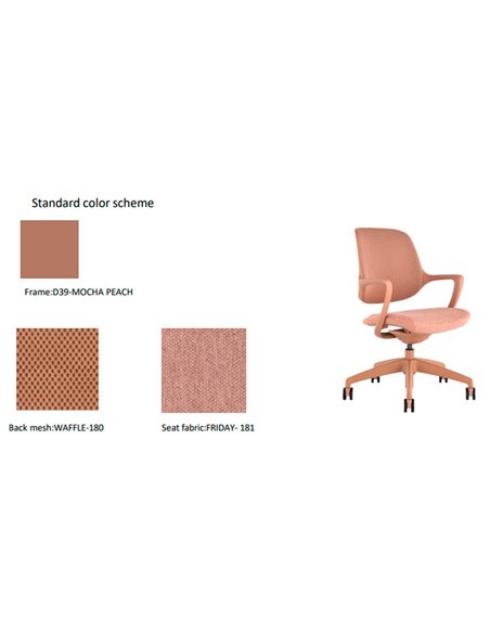 Крісло KRESLALUX NIRO-D39 MOCHA PEACH, для відвідувача