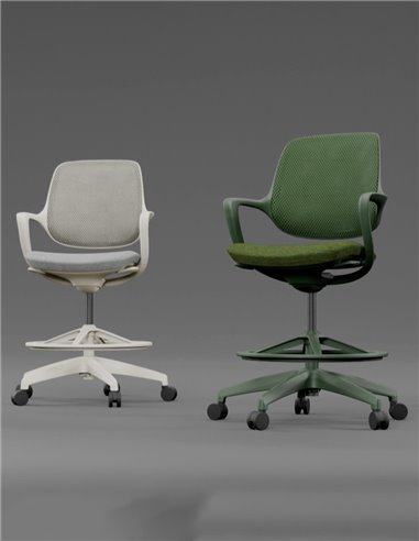 Барне крісло KRESLALUX BARSTOOL NIRO-D02 WHITE