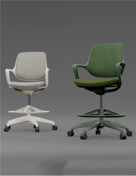 Барное кресло KRESLALUX BARSTOOL NIRO-D02 WHITE