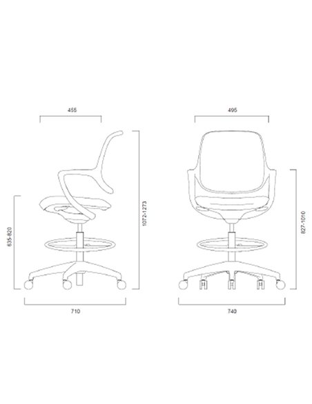 Барне крісло KRESLALUX BARSTOOL NIRO-D02 WHITE