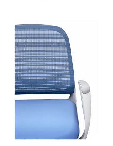 Кресло Okamura Luce Aqua Blue для оператора с подлокотниками