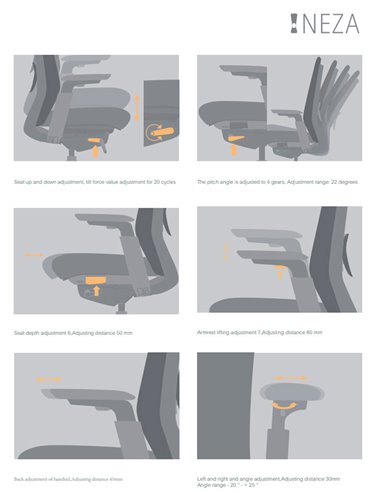 Кресло KRESLALUX NEZA BLACK/GREY