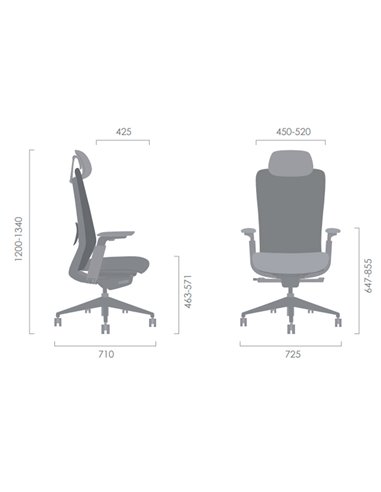 Кресло KRESLALUX NEZA GREEN/GREY