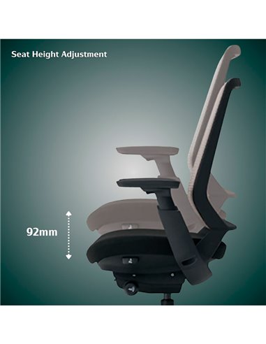 Кресло OKAMURA ABILIS FB LIGHT GREY для оператора