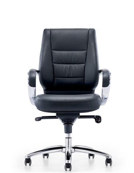 Кресло KRESLALUX A1607 BLACK для руководителя, кожаное