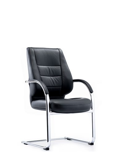 Кресло KRESLALUX A1607 BLACK для руководителя, кожаное