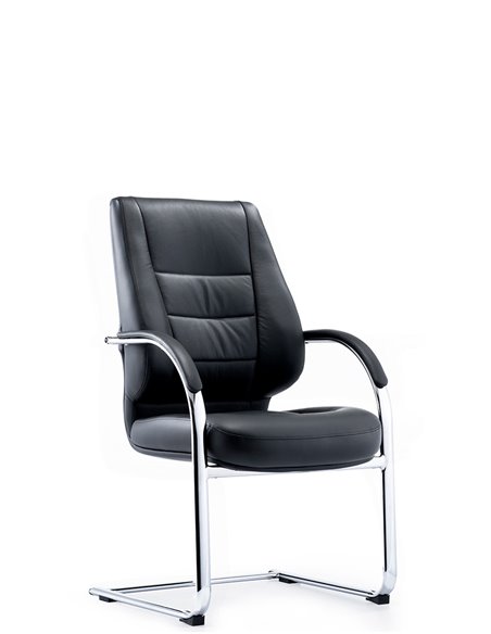 Кресло KRESLALUX A1607 BLACK для руководителя, кожаное