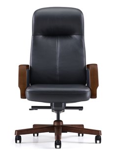 Кресло KRESLALUX A2560 BLACK для руководителя, кожаное 2