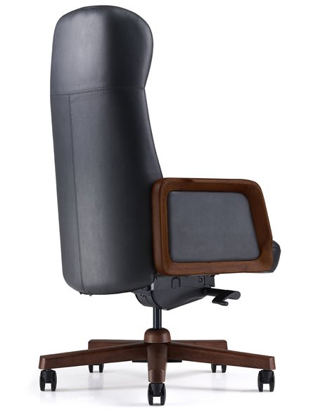 Кресло KRESLALUX A2560 BLACK для руководителя, кожаное