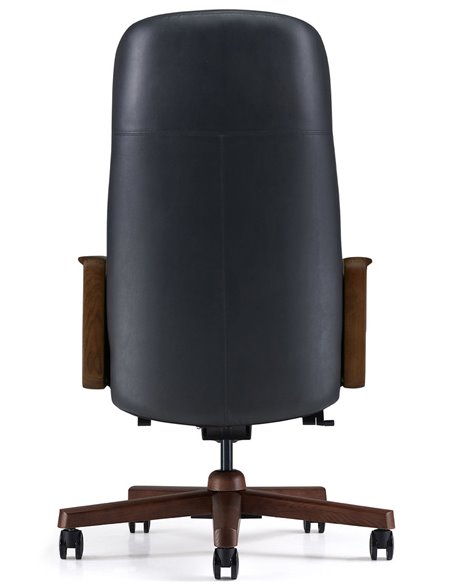 Кресло KRESLALUX A2560 BLACK для руководителя, кожаное
