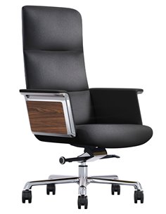 Кресло KRESLALUX FK018-A11 BLACK для руководителя, кожаное