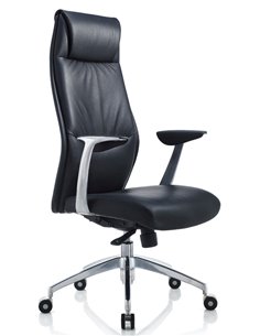 Кресло KRESLALUX 9184 BLACK для руководителя, кожаное