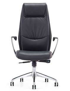 Кресло KRESLALUX 9184 BLACK для руководителя, кожаное 2