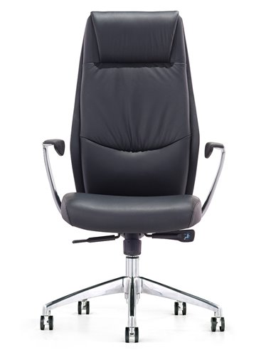 Кресло KRESLALUX 9184 BLACK для руководителя, кожаное