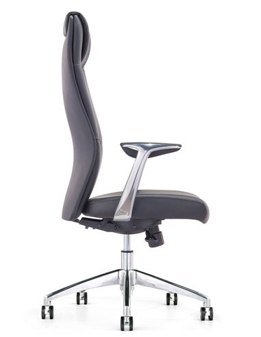 Кресло KRESLALUX 9184 BLACK для руководителя, кожаное