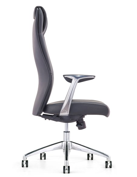 Кресло KRESLALUX 9184 BLACK для руководителя, кожаное