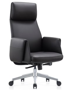 Кресло KRESLALUX A2065 BLACK для руководителя, кожаное