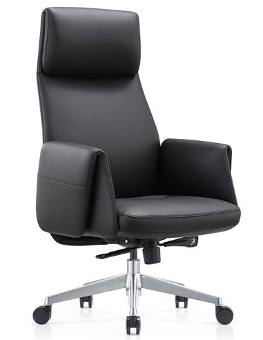 Крісло KRESLALUX A2065 BLACK для керівника, шкіряне