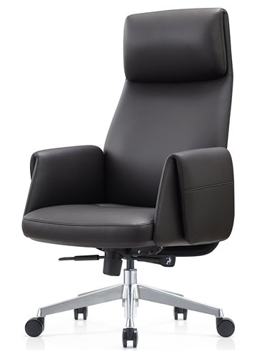 Кресло KRESLALUX A2065 BLACK для руководителя, кожаное