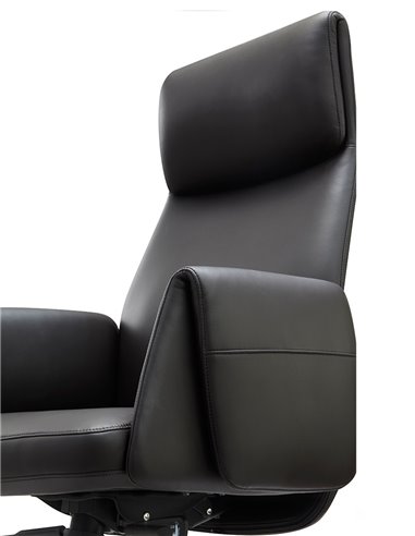 Кресло KRESLALUX A2065 BLACK для руководителя, кожаное