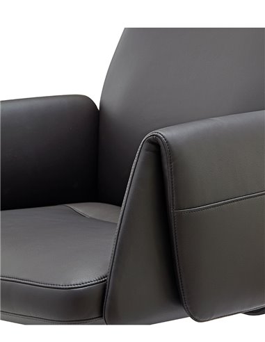 Крісло KRESLALUX A2065 BLACK для керівника, шкіряне