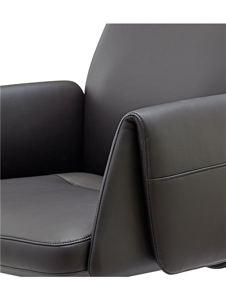 Крісло KRESLALUX A2065 BLACK для керівника, шкіряне