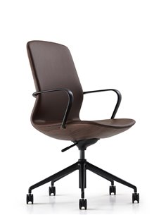 Конференц-крісло KRESLALUX FK016-B12 BROWN, шкіряне