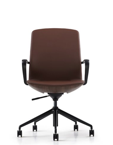 Конференц-крісло KRESLALUX FK016-B12 BROWN, шкіряне