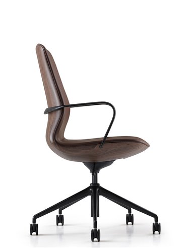 Конференц-кресло KRESLALUX FK016-B12 BROWN, кожаное