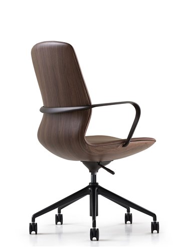 Конференц-кресло KRESLALUX FK016-B12 BROWN, кожаное