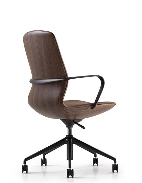 Конференц-кресло KRESLALUX FK016-B12 BROWN, кожаное