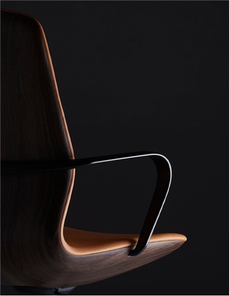 Конференц-крісло KRESLALUX FK016-B12 BROWN, шкіряне