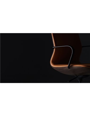 Конференц-крісло KRESLALUX FK016-B12 BROWN, шкіряне