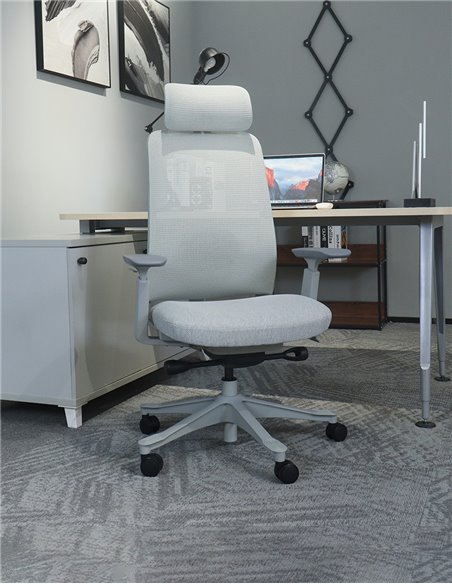 Кресло KRESLALUX V3-GH GREY, эргономичное