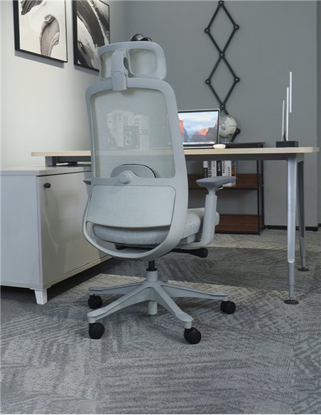 Кресло KRESLALUX V3-GH GREY, эргономичное