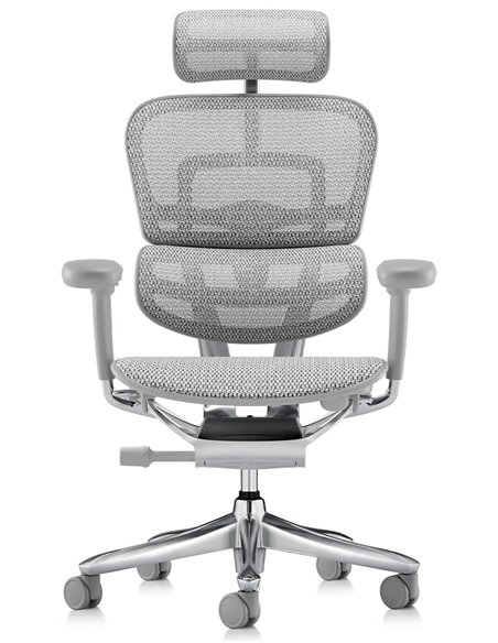 Кресло ERGOHUMAN LUXURY SE (EHSE-AB-HAM-5D-ST-D, сетка W945-24 White), эргономичное