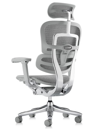 Кресло ERGOHUMAN LUXURY SE (EHSE-AB-HAM-5D-ST-D, сетка W945-24 White), эргономичное