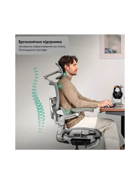 Fotoliu HINOMI H2 PRO COAL BLACK, ergonomic - Cumpara online la KRESLALUX Chisinau