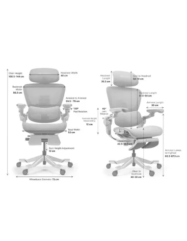 Fotoliu HINOMI H2 PRO CREAM WHITE, ergonomic - Cumpara in magazinul online KRESLALUX Moldova