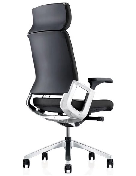 Кресло KA-01L для руководителя, кожаное,черное