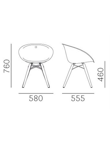 Стул PEDRALI GLISS WOOD 904 белый