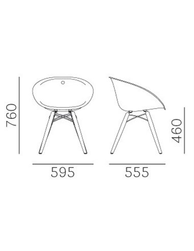 Стул PEDRALI GLISS WOOD 905