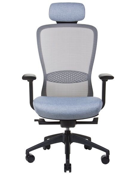 Кресло KRESLALUX IN-POINT GREY (BLACK + M66008) эргономичное