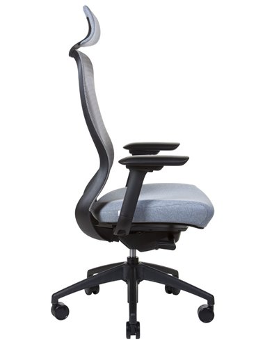 Кресло KRESLALUX IN-POINT GREY (BLACK + M66008) эргономичное