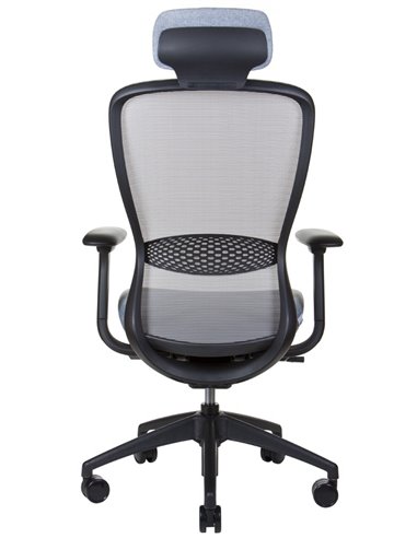 Кресло KRESLALUX IN-POINT GREY (BLACK + M66008) эргономичное